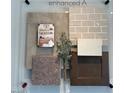 A design center display featuring various textures and color options for countertops, backsplash, carpet, and cabinets at 5640 S 253Rd Ave, Buckeye, AZ 85326
