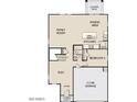 Detailed first floor plan showcasing the layout of the kitchen, living, dining, and flex rooms at 9823 W Agora Ln, Tolleson, AZ 85353