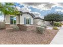Beautifully landscaped front yard complements the home's architecture and curb appeal at 3439 E Shannon St, Gilbert, AZ 85295