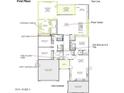 Detailed floor plan showcasing the layout of the home, including bedrooms, kitchen, and living areas at 2536 E Tepenade Dr, San Tan Valley, AZ 85140
