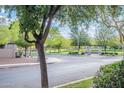 Picturesque community view with green spaces, mature trees and well-maintained landscape at 3432 E Jasper Dr, Gilbert, AZ 85296