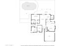 Detailed floor plan showcasing the layout of the house, including the pool and patio at 1002 E Grandview Rd, Phoenix, AZ 85022