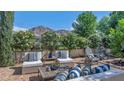 Inviting backyard patio with comfortable seating and mountain views at 5431 E Lafayette Blvd, Phoenix, AZ 85018