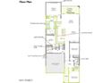 Open-concept floor plan featuring a gourmet kitchen, great room, dining area, and two-bay garage at 2152 E Mill Rd, San Tan Valley, AZ 85140
