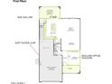 First floorplan features a kitchen, great room, dining, office, and 3-bay tandem garage at 35989 N Bottling Dr, San Tan Valley, AZ 85140