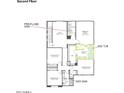 Second floorplan features a loft, laundry, three bedrooms, and two baths at 35989 N Bottling Dr, San Tan Valley, AZ 85140