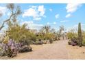 Beautiful desert home with a paver driveway, native landscaping, and picturesque desert setting at 30600 N Pima Rd # 76, Scottsdale, AZ 85266