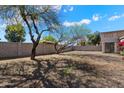 Expansive backyard with mature landscaping and privacy fence, ideal for outdoor entertaining and relaxation at 4257 E Marino Dr, Phoenix, AZ 85032