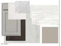 Image displays various samples of interior finishes including flooring, tiles, carpet, and cabinetry options at 3501 W Sunstone Dr, San Tan Valley, AZ 85144