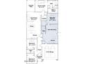 Detailed floorplan showcasing the layout of the home's bedrooms, bathrooms, kitchen, and living areas at 3396 E Open Prairie Dr, San Tan Valley, AZ 85140
