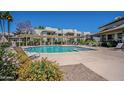 Community pool with lounge chairs and pristine landscaping in a well-maintained neighborhood at 1825 W Ray Rd # 1058, Chandler, AZ 85224
