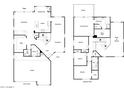 Detailed floor plan showcasing the layout of the first and second floors with various rooms and features at 15123 W Custer Ln, Surprise, AZ 85379