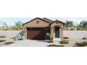 Charming single-story home featuring a welcoming entrance and a two-car garage at 5641 N 205Th Ln, Buckeye, AZ 85396
