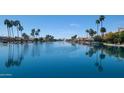 Scenic lake view surrounded by lush greenery and waterfront homes and docks at 1449 W Commerce Ave, Gilbert, AZ 85233
