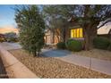 A beautiful property showcasing lush desert landscaping, stone accents, and a well-maintained facade at 24117 N 165Th Dr, Surprise, AZ 85387