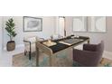 Modern home office setup with stylish desk, comfortable chairs, ample lighting, and contemporary artwork at 2121 W Sonoran Desert Dr # 47, Phoenix, AZ 85085