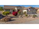 Charming single-story home featuring desert landscaping, gravel, and beautiful flowering plants at 6022 W Fetlock Trl, Phoenix, AZ 85083