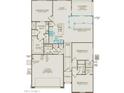 Detailed floor plan showcasing the layout of this home, including the owner's suite and a two-car garage at 1272 W Treasure Trl, Apache Junction, AZ 85120