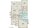 Detailed floor plan showcasing the layout of the first floor, including kitchen, gathering room, and two-car garage at 1395 W Saddle Run, Apache Junction, AZ 85120