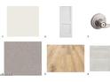 Selection of interior materials, including flooring, carpeting, door hardware and other new home materials at 11300 N Casa Dega Dr # 1044, Surprise, AZ 85388