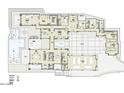 Detailed floor plan showing the layout of a spacious home with multiple rooms and a garage at 7646 E Hidden Canyon St, Mesa, AZ 85207