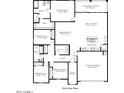 Layout of the house and placement of the kitchen, living room, dining area and bedrooms at 12443 E Bahia Ct, Florence, AZ 85132