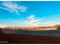 The backyard view showcases an expansive lot with mountain views, enhancing the property's natural appeal at 12456 E Bahia Ct, Florence, AZ 85132