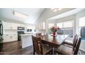 Bright kitchen with white cabinets, modern appliances, and adjacent dining area, perfect for gatherings at 843 W Palo Verde St, Gilbert, AZ 85233