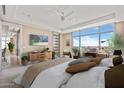 Beautiful primary bedroom with stunning views and ensuite bath at 2211 E Camelback Rd # 604, Phoenix, AZ 85016