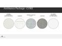 Samples of Core Ambiance package including white sand quartz countertops, ceramic floor tile and cultured marble vanity at 32679 N Jasper St, San Tan Valley, AZ 85143