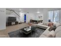 Finished basement featuring a pool table, cozy seating area, and a large television at 3932 W Rene Dr, Chandler, AZ 85226