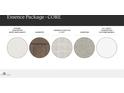 This essence package features white sand quartz countertop and 17