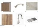 Neutral stone counter, cabinet handle, and flooring color palette at 2121 W Sonoran Desert Dr # 21, Phoenix, AZ 85085