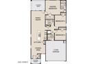 Detailed floor plan showcasing the layout of the bedrooms, kitchen, Gathering room, and garage at 24215 W Hidalgo Ave, Buckeye, AZ 85326
