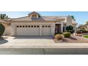 This beautiful house has a two car garage and well-maintained desert landscaping at 5140 S Tanglewood Dr, Chandler, AZ 85248