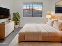 Well-lit bedroom with contemporary decor, large window, and a plush rug for comfort at 15240 N 142Nd Ave # 2102, Surprise, AZ 85379