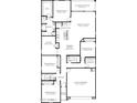 Detailed floor plan showcasing four bedrooms, three bathrooms, a study, and an open-concept living space at 2304 W Storia Ave, Apache Junction, AZ 85120