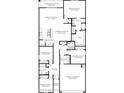 Floor plan of the home showcases layout of bedrooms, kitchen, living, and garage at 2509 W Seaver Ave, Apache Junction, AZ 85120