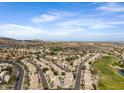 Expansive aerial view of a planned community featuring tree-lined streets, and vast desert landscape at 1248 E Briarwood Ter, Phoenix, AZ 85048