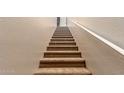 Carpeted staircase with white railing leads to the next level, enhancing accessibility and comfort in the home at 14575 W Mountain View Blvd # 621, Surprise, AZ 85374
