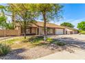 Inviting single-level home with mature trees, xeriscaping, and a well-maintained facade in a tranquil neighborhood at 6608 S Willow Dr, Tempe, AZ 85283