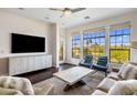Modern living room with large windows, comfortable seating, and scenic views at 7275 N Scottsdale Rd # 1001, Paradise Valley, AZ 85253