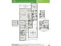 Floorplan showing a 3 bedroom, 2 bath home with a 3-car garage, flex room, and covered patio at 19039 W Rose Ln, Waddell, AZ 85355