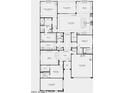 Detailed floor plan showcasing the layout, including bedrooms, bathrooms, kitchen, and living spaces at 20713 W San Miguel Ave, Buckeye, AZ 85396