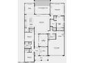 Detailed floor plan showcasing the layout of the home, including bedrooms, kitchen, and living spaces at 20723 W San Miguel Ave, Buckeye, AZ 85396