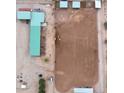Overhead view of the property including stables, arena, and equestrian facilities at 29756 N Varnum Rd, San Tan Valley, AZ 85143