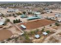 Aerial view of property featuring horse area and arena at 29756 N Varnum Rd, San Tan Valley, AZ 85143