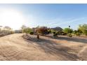 A rural property with a circular driveway and desert landscaping, showcasing a peaceful setting at 20420 N 22Nd St, Phoenix, AZ 85024