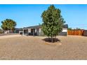 Landscaped front yard with a large shade tree enhancing the curb appeal of this single-story home at 3320 E Claire Dr, Phoenix, AZ 85032