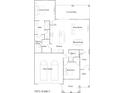 Detailed floor plan showcasing the layout of a single-Gathering home with a Primary suite and open kitchen at 25188 N 174Th Ave, Surprise, AZ 85387